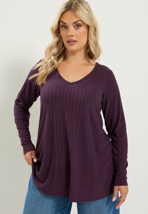 Yours Clothing, PLUS SIZE LONG SLEEVE T-SHIRTS - T-shirt à manches longues - purple
