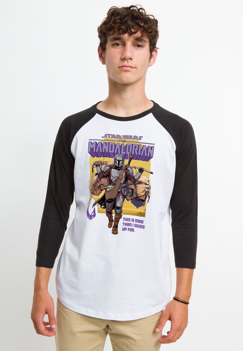 Star Wars STAR WARS: THE MANDALORIAN SIGNED UP MANDO - Langærmet T-shirt - white black