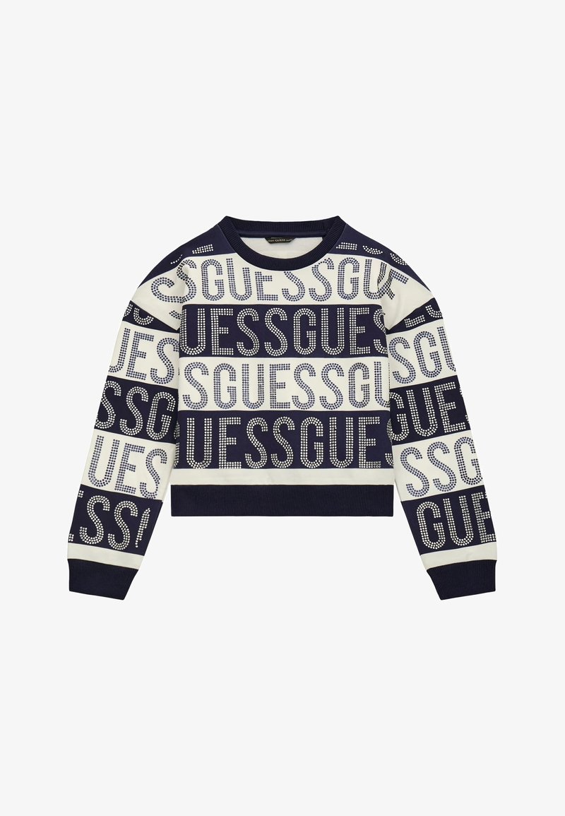 Strass Logo Guess ALLOVER-STRASS-LOGO - Sudadera - mehrfarbig grundton blau/azul ...