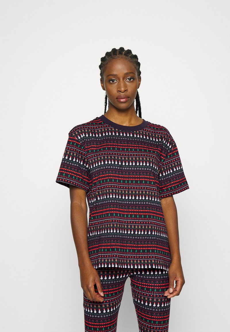 Monki T-shirt estampada - black