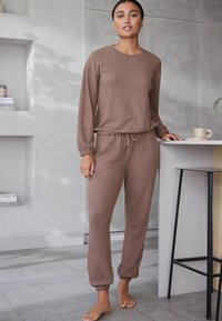 Next SOFT WAFFLE LONG SLEEVE - Nattøj sæt - mocha