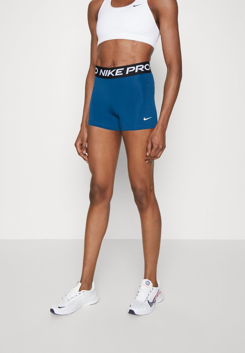 Nike Performance SHORT - Leggings - valerian blue/black/white