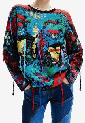 Striktrøje - multi-coloured