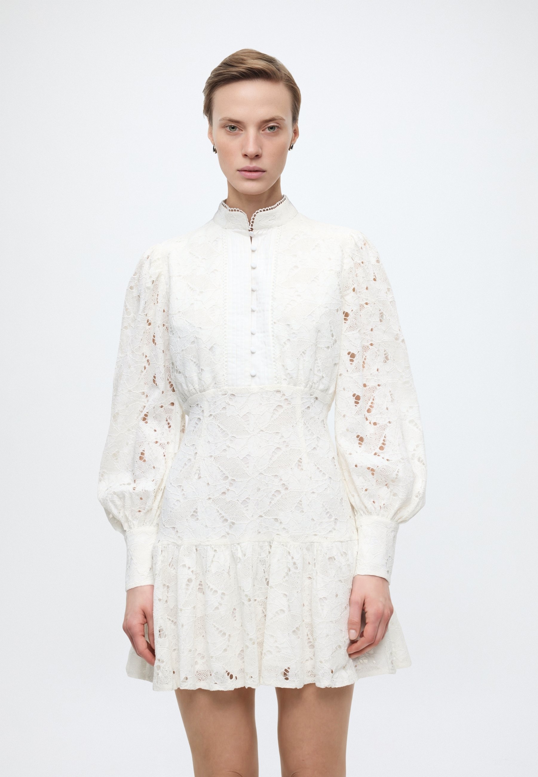Bardot REMY MINI LACE DRESS - Shirt dress - orchid wht/lilac - Zalando