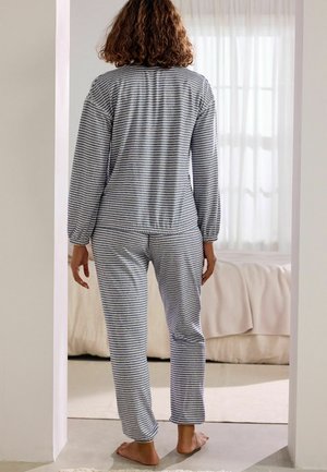Next LONG SLEEVE - REGULAR FIT SET - Nattøj sæt - grey stripe