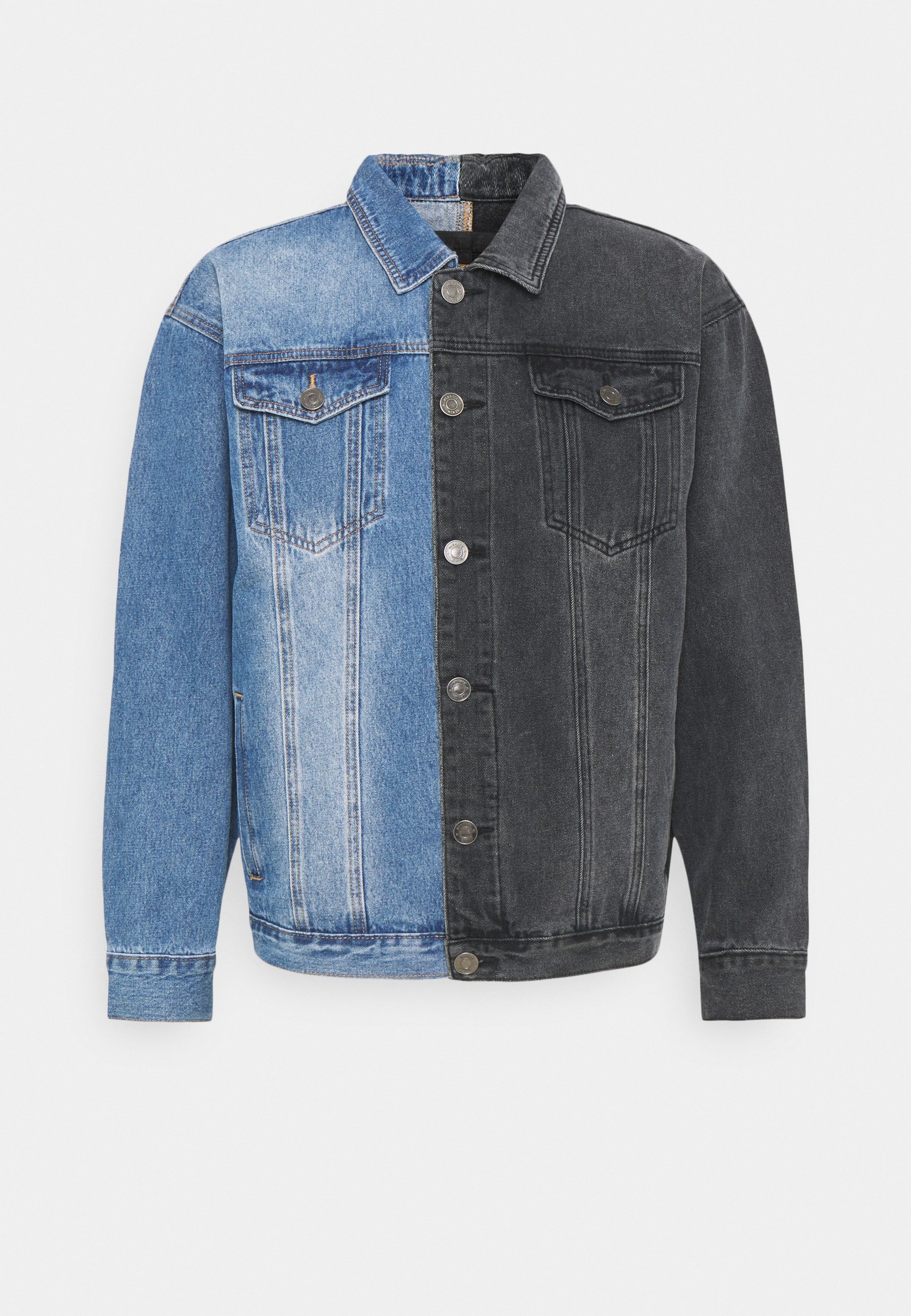 Mennace SPLICED TRUCKER JACKET - Denim 