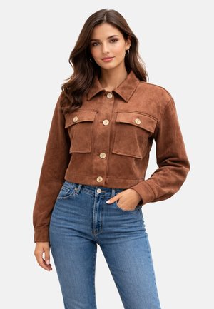 Giacca in similpelle - marron