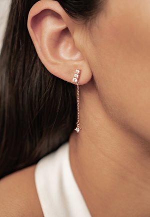 Hey Happiness, CRYSTAL BAR DANGLE - Earrings - rose gold-coloured