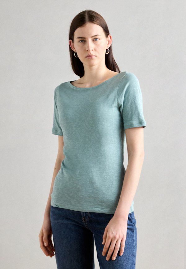 SHORT SLEEVE BOAT NECK - Basic T-shirt - pure teal
