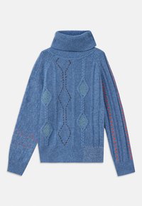 WOMENS ROLL NECK - Stickad tröja - blue
