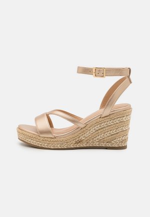 High heeled sandals - gold-coloured