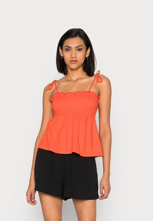 VMJEANE SINGLET - Top - spicy orange