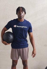 Champion ICONS CREWNECK LARGE LOGO - Camiseta estampada - navy