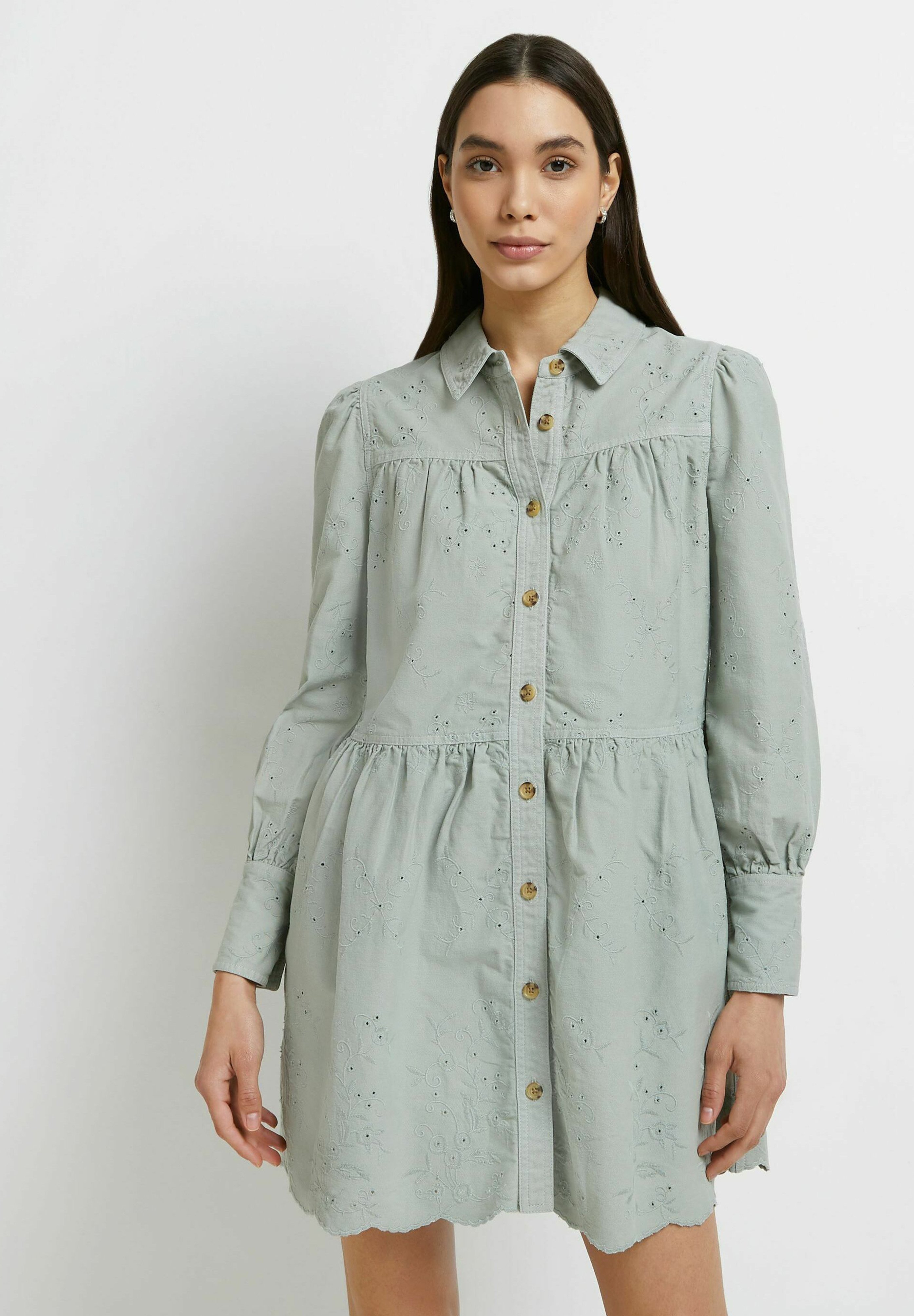 River Island Denim dress - green light 