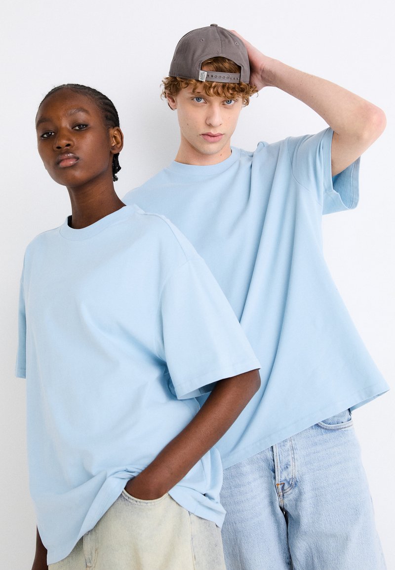 Jack & Jones PREMIUM JPRBLAHARVEY TEE UNISEX - Paprasti marškinėliai - dream blue