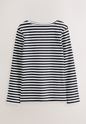 Next, RIBBED LONG SLEEVE TOP STANDARD - Longsleeve - black white stripe