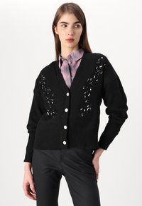 JDY JDYBRIDGET V NECK BLING  - Adīta jaka - black
