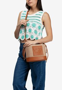 V73 SHOPPING CAT - Borsa a mano - beige