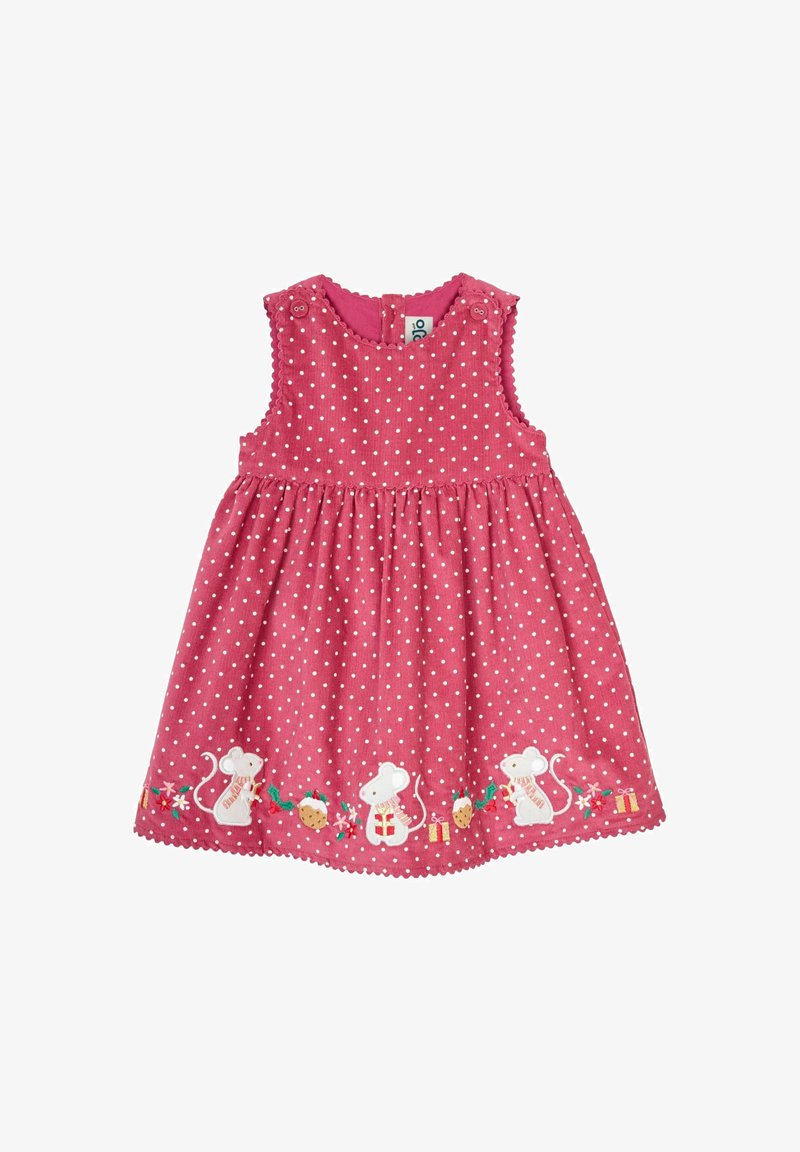 JoJo Maman Bébé MOUSE APPLIQUÉ REGULAR FIT - Srajčna obleka - rose