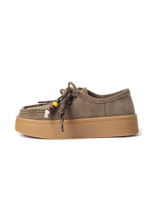 Yokono, PLATFORM SHOE MALADETA-260 BROWN - Casual lace-ups - marron