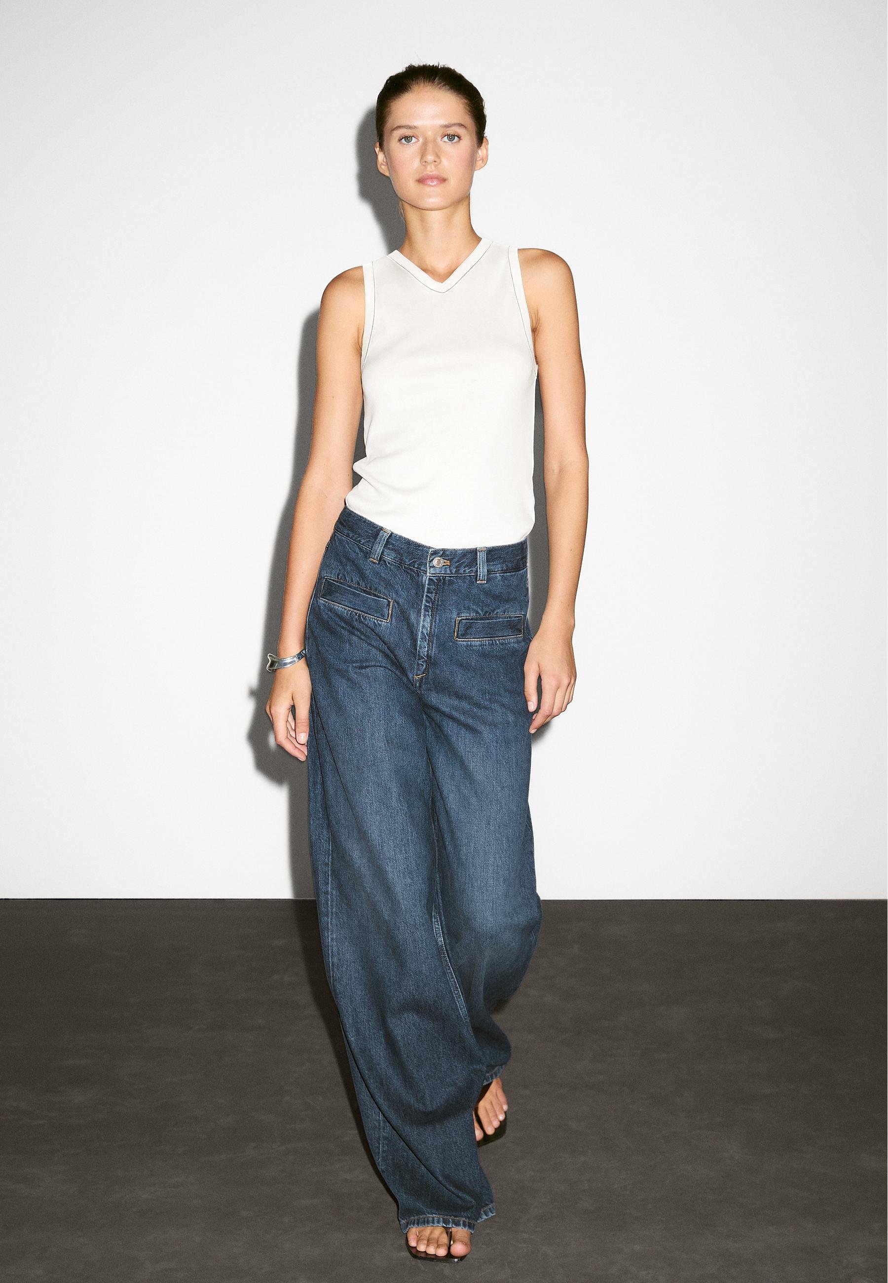 Massimo Dutti HIGH-WAIST WIDE-LEG WITH POCKETS - Straight
