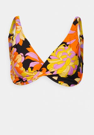 Seafolly PALM SPRINGS WRAP FRONT CUP - Bikini augšdaļa - black