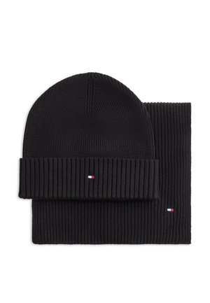 Tommy Hilfiger, HILFIGER FLAG SCARF AND BEANIE GIFT BOX - Шал - black