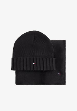 Tommy Hilfiger, HILFIGER FLAG SCARF AND BEANIE GIFT BOX - Шал - black