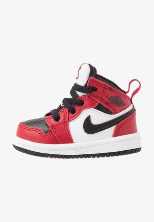 Jordan 1 MID BT UNISEX - Chaussures de basket - black/gym red