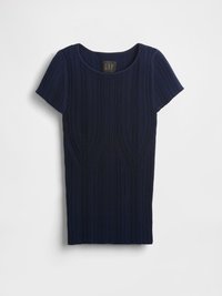 GAPSTUDIO RIB T-SHIRT - Βασικό μπλουζάκι - new classic navy