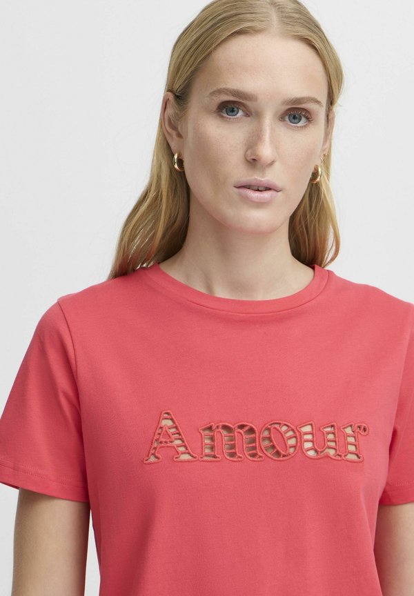 IHPENDO - Print T-shirt - geranium4