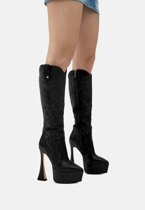 SALOON – STILE WESTERN A PUNTA TACCO ALTO - Stivali con i tacchi - nero