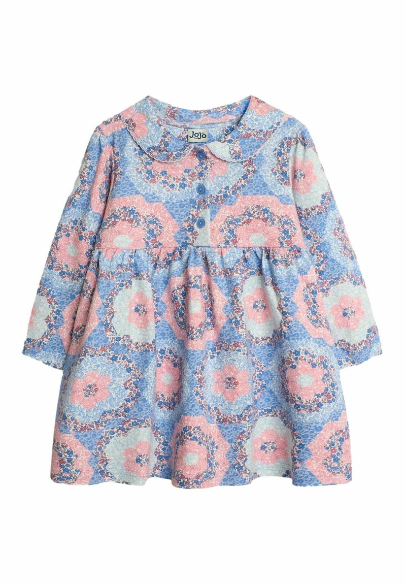 JoJo Maman Bébé PATCHWORK FLORAL PETER PAN REGULAR FIT - Denné šaty - pink