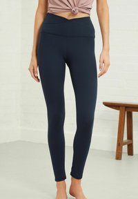 Next RIBBED YOGA - Trikoot - navy wrap waist