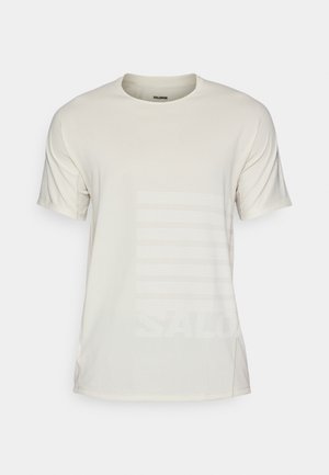 Salomon SENSE TEE - Camiseta deportiva - rainy day/white