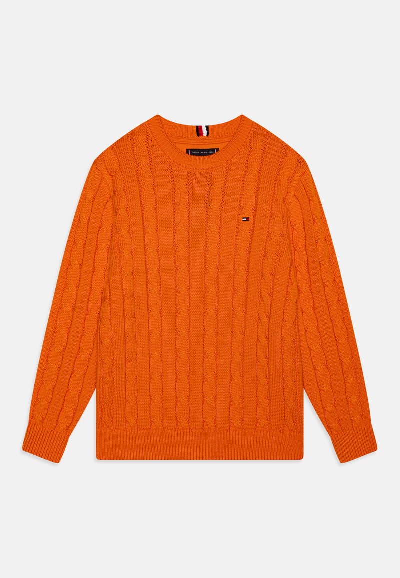 Tommy Hilfiger ESSENTIAL CABLE - Pulover - orange thunder