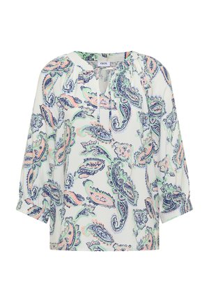 Cecil, 3/4-SLEEVE TUNIC WITH SPLIT NECK AND PRINT - Blouse - vanilla white