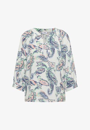 Cecil, 3/4-SLEEVE TUNIC WITH SPLIT NECK AND PRINT - Bluse - vanilla white