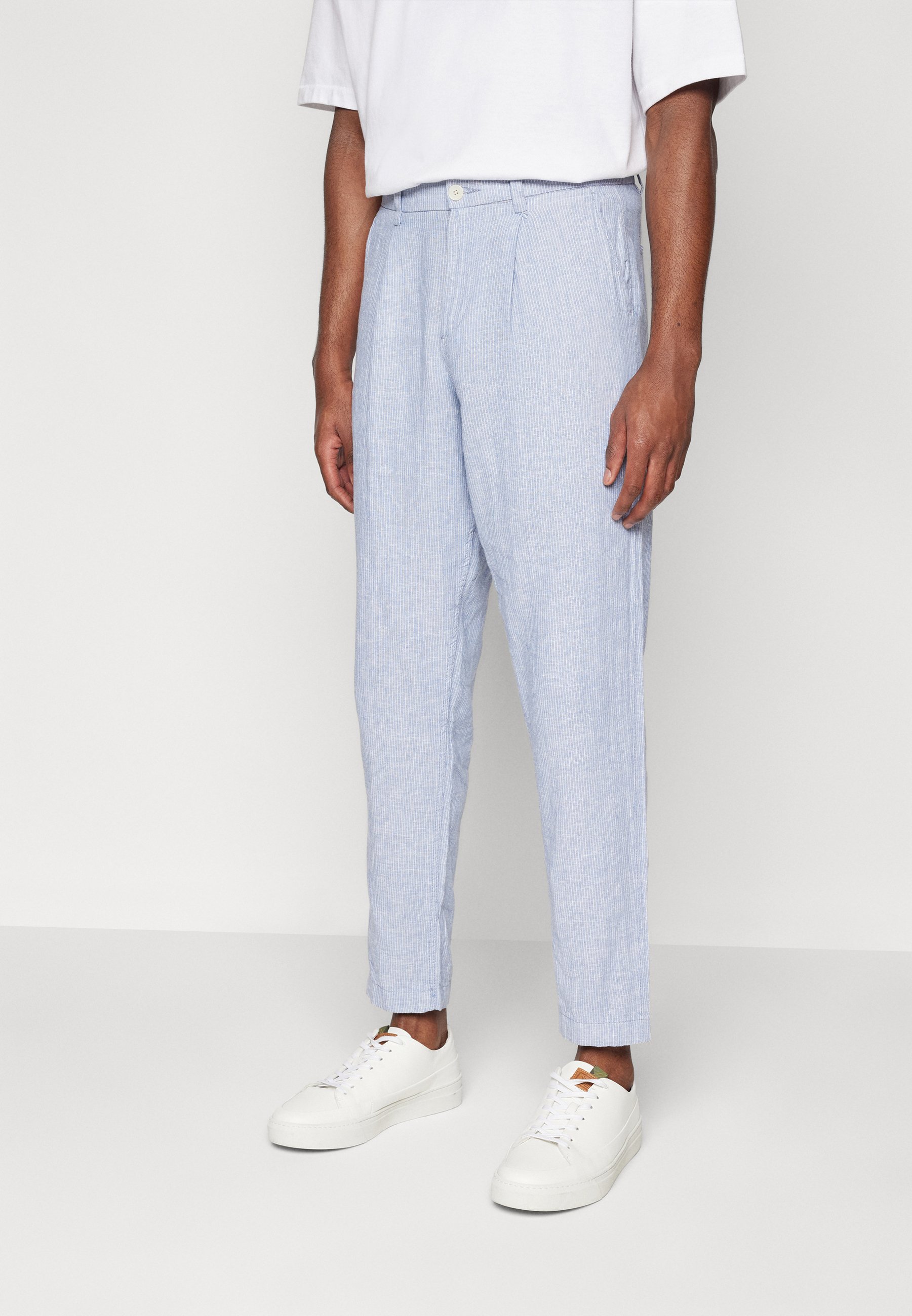 Jack & Jones JPSTBILL JJCAIRO TAPERED LINEN BLEND - Stoffhose