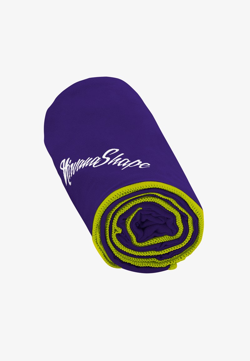 NirvanaShape URLAUBER UND TRAVELLER - Beach towel - lila gelber rand