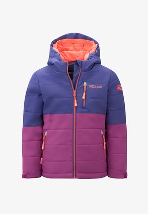 TROLLKIDS, KIDS HEMSEDAL SNOW JACKET XT - Ski jacket - dark purple/bright berry/radiant red