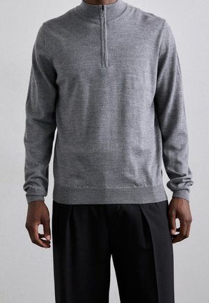 Stickad tröja - mottled grey