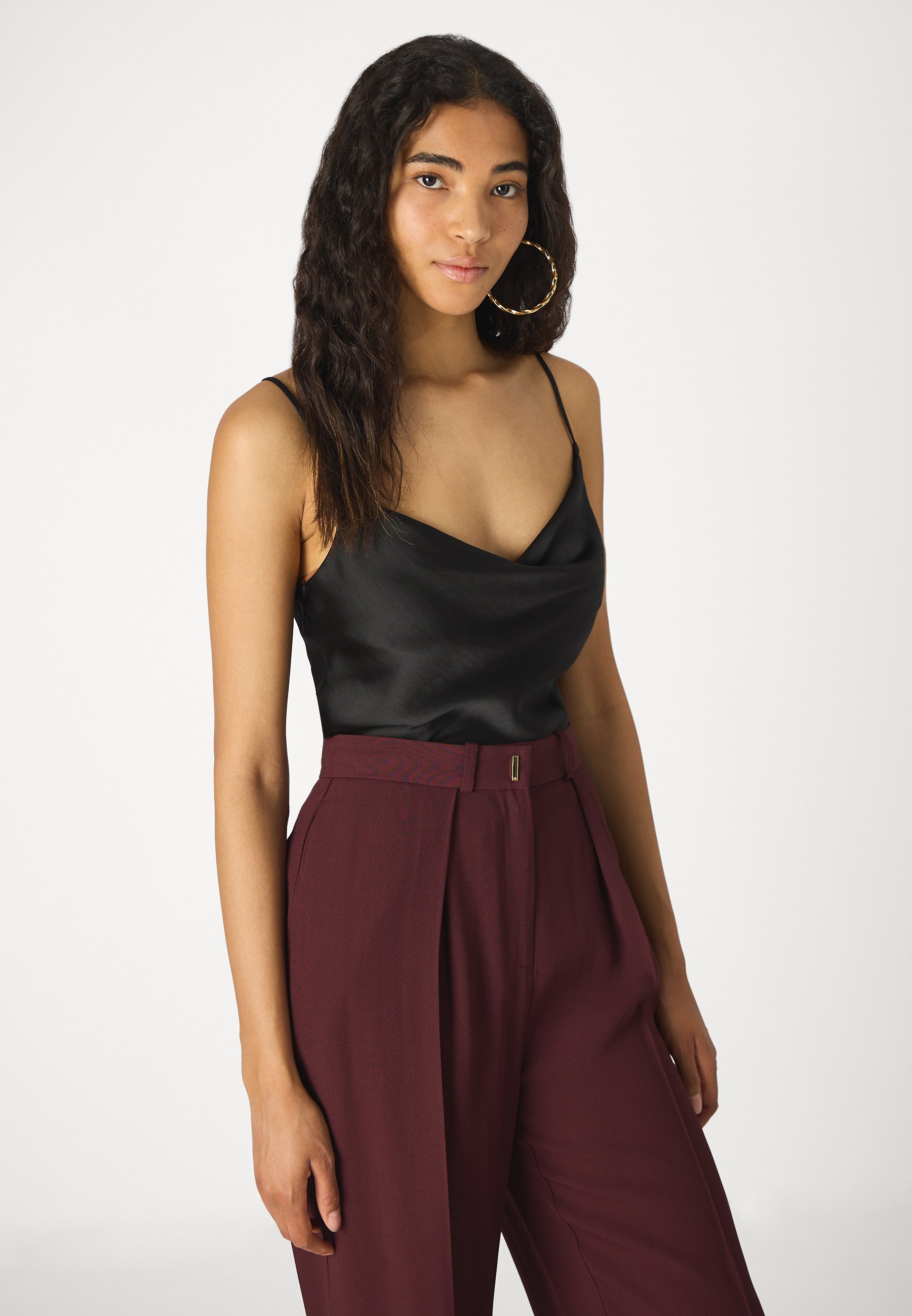 パンツ ELISABETTA FRANCHI Woman Pants Burgundy PA046 CG3 Elisabetta Franchi Outlet: Pants woman - Burgundy