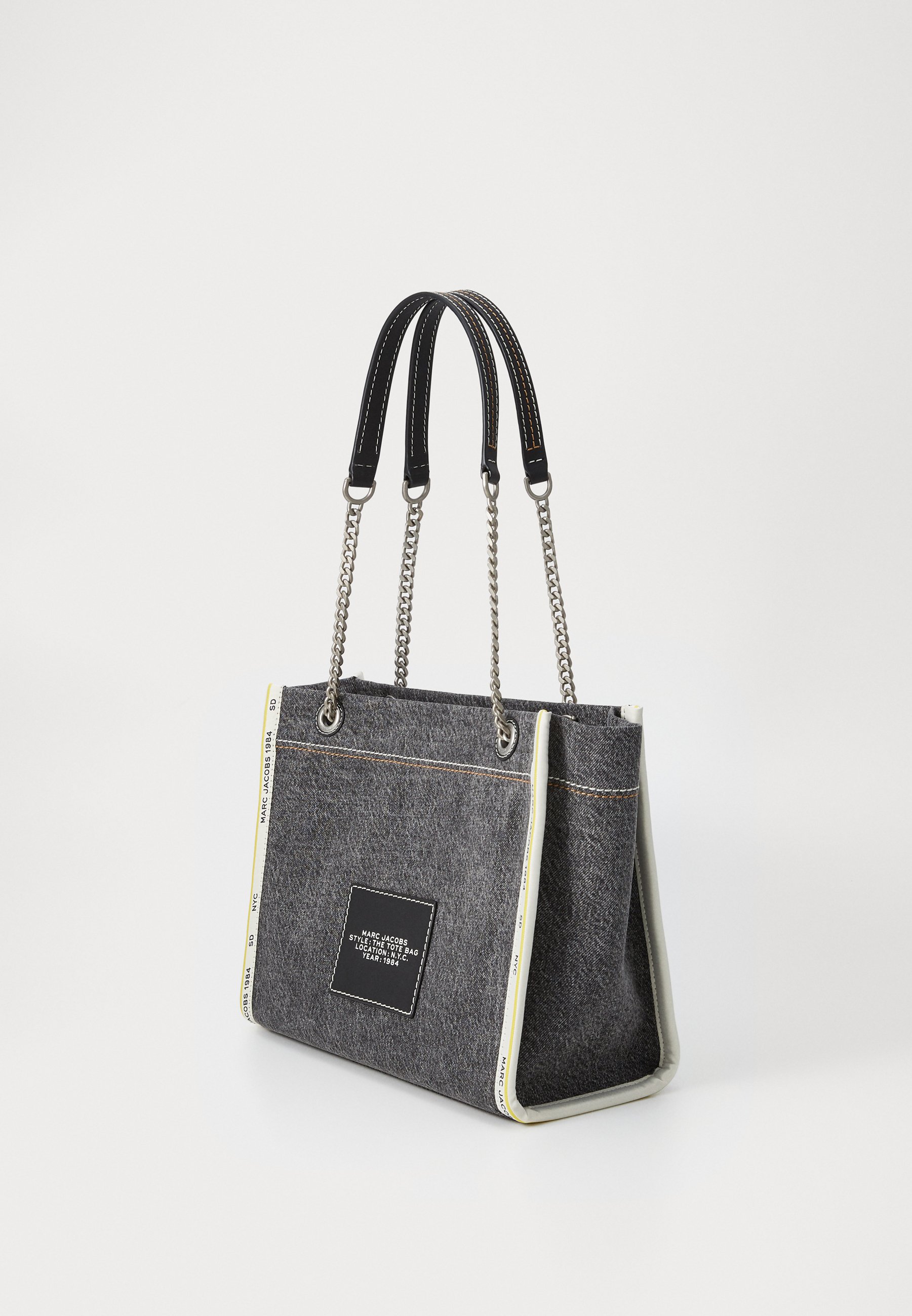 MARC JACOBS THE MEDIUM TOTE - Geantă de mână - black/gri antracit MARC JACOBS THE MEDIUM TOTE - Geantă de mână - black/gri antracit
