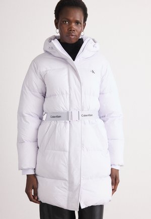 BELTED LONG PUFFER - Téli kabát - lacey lilac