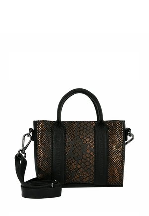 Sac à main - croco bronze-black