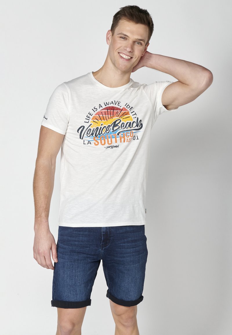 Koroshi SHORT SLEEVE  - Apdrukāts T-krekls - crudo  off white