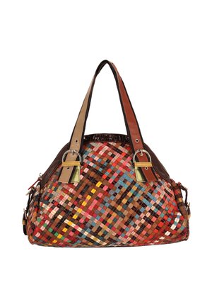 SHOULDER - Kézitáska - brown multicolor