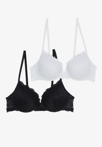 2 PACK - Underwired bra - white/black