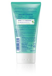 Grüne Tube mit weißem Boden, ausgestattet mit einem Klappdeckel. Enthält Produktinformationen in mehreren Sprachen sowie ein Nachhaltigkeitssiegel. Größe: 150 ml.